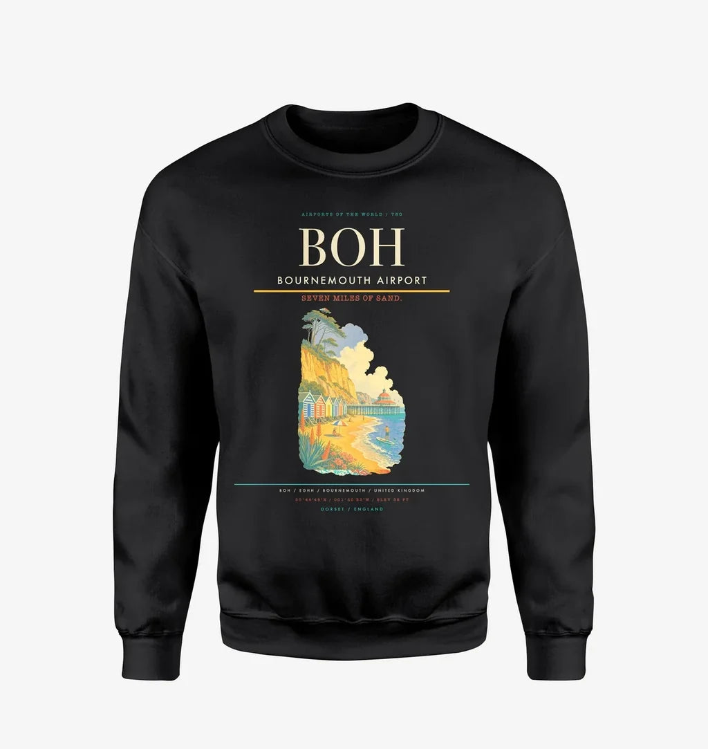 Bournemouth Airport BOH Sweatshirt - Black