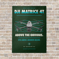 Thumbnail for DJI Matrice 4T vertical canvas print - no frame - dark green background