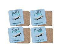 Thumbnail for P-8A Poseidon design on light blue 4 pieces set coaster