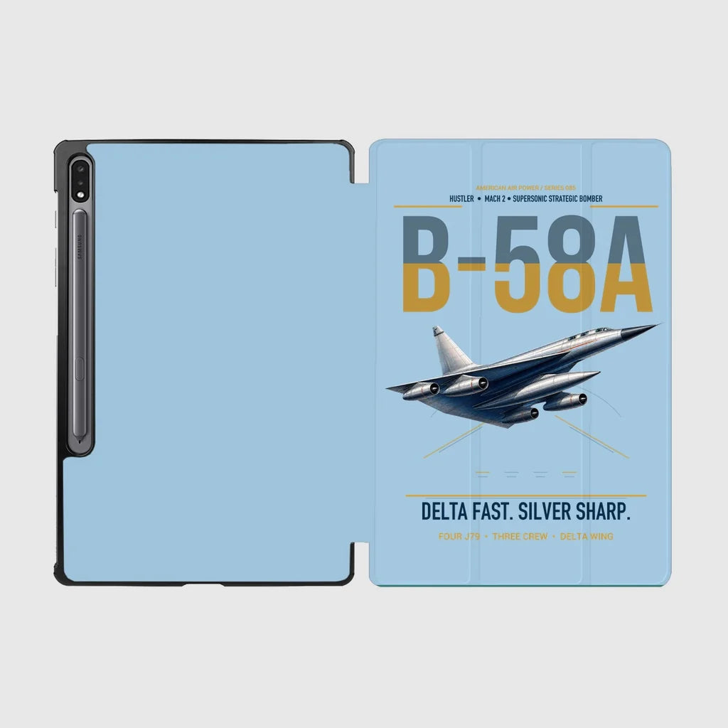 B-58A Hustler design on light blue samsung tablet tablet case
