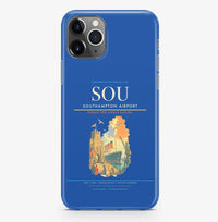 Thumbnail for Southampton Airport (SOU) design on blue iPhone 16 Pro MagSafe case