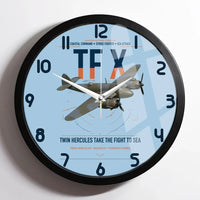 Thumbnail for Bristol Beaufighter TF X design on light blue framed wall clock