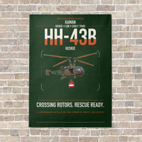 Thumbnail for Kaman HH-43B Huskie vertical canvas print - no frame - dark green background