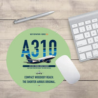 Thumbnail for Airbus A310-200 design on light green round mouse pad
