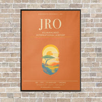 Thumbnail for Kilimanjaro International Airport JRO - Canvas Framed - Orange