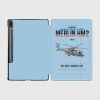 Thumbnail for Leonardo AW101 Merlin HM2 design on light blue samsung tablet tablet case