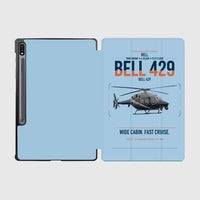 Thumbnail for Bell 429 design on light blue samsung tablet tablet case