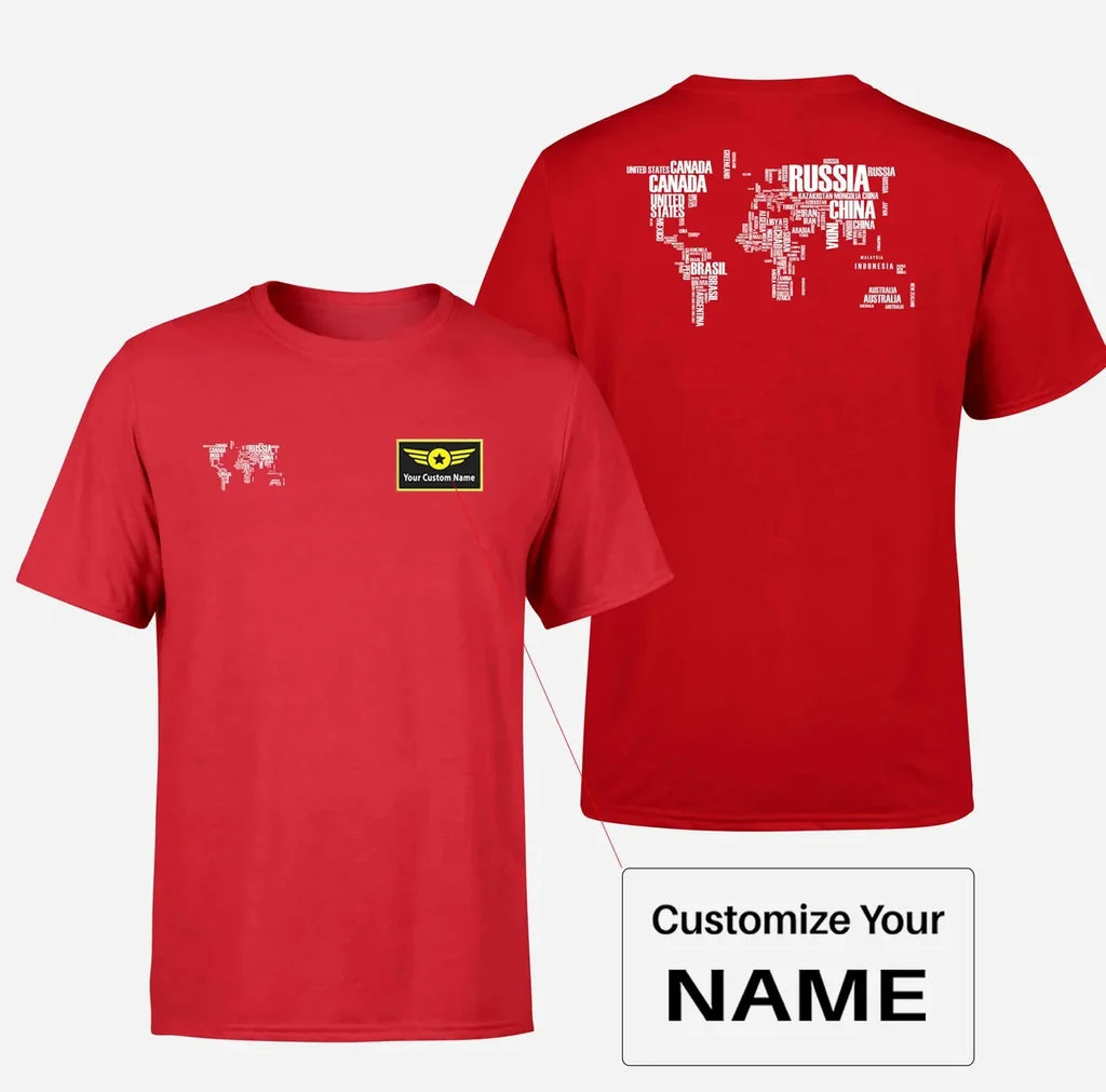 Customisable World Map T-Shirt - view 5