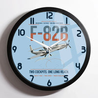 Thumbnail for F-82B Twin Mustang design on light blue framed wall clock