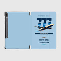 Thumbnail for Boeing 777-200ER design on light blue samsung tablet tablet case