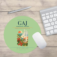 Thumbnail for Yamagata Airport (GAJ) design on light green round mouse pad