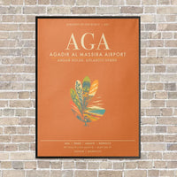Thumbnail for Agadir Al Massira Airport AGA - Canvas Framed - Orange