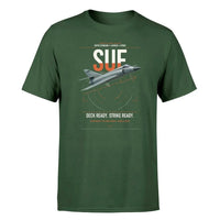 Thumbnail for Dassault Super Étendard design on dark green t-shirt, single-side print