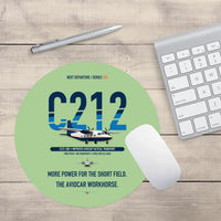 Thumbnail for CASA C-212-200 Aviocar design on light green round mouse pad