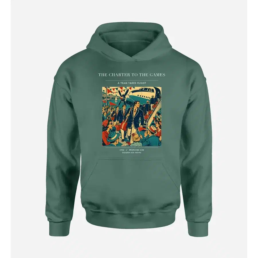 VINTAGE G4103 - The Charter To The Games - Premium Hoodie design on green premium