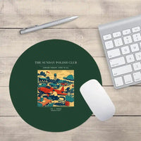 Thumbnail for VINTAGE G4436 - The Sunday Polish Club - Designed Mouse Pads design on darkgreen round
