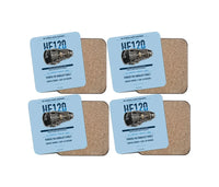 Thumbnail for HF120 design on light blue 4 pieces set coaster