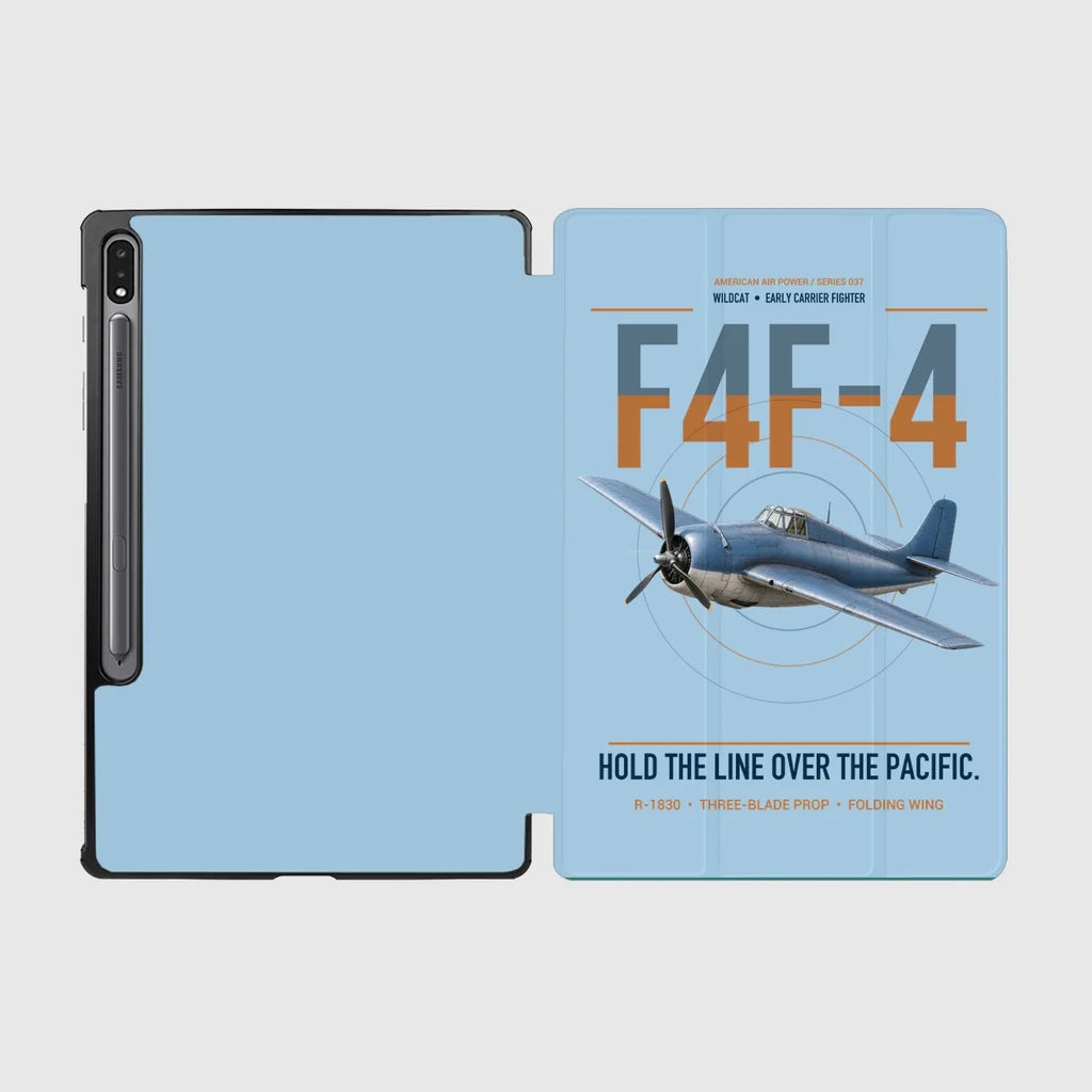 F4F-4 Wildcat design on light blue samsung tablet tablet case