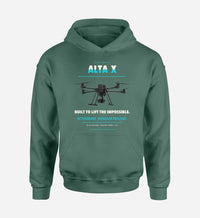 Thumbnail for Freefly Alta X design on green hoodie single side