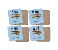 Thumbnail for Albatros D.Va design on light blue 4 pieces set coaster