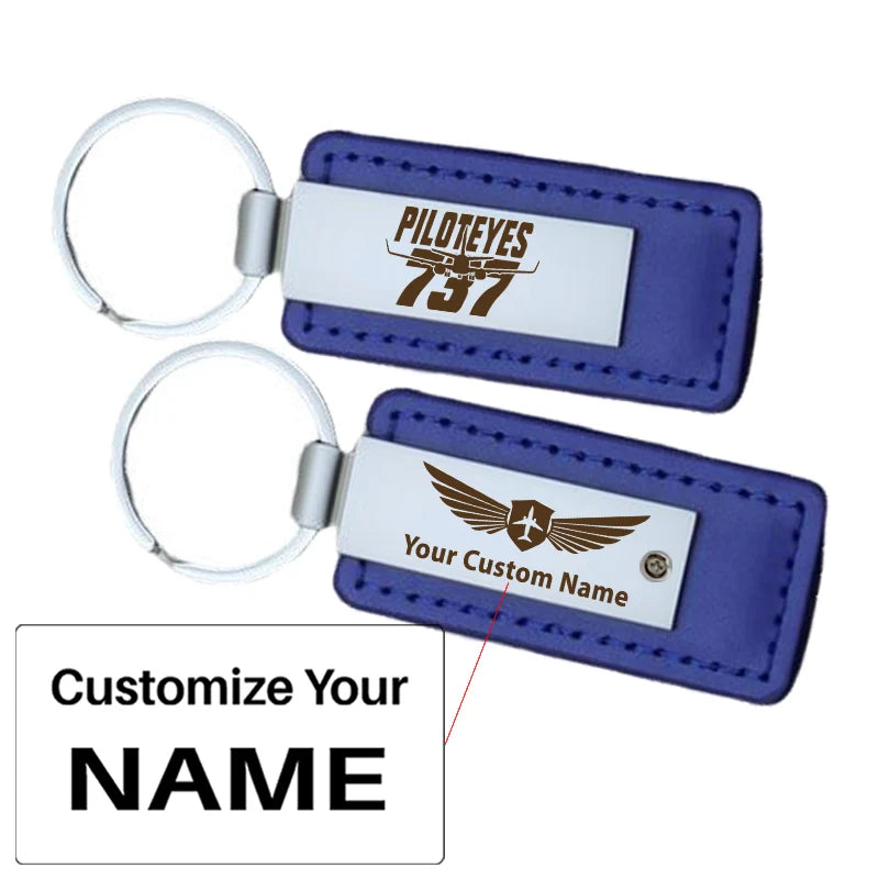 Customisable Amazing Piloteyes737 Faux Leather Key Chain - view 21