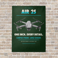 Thumbnail for DJI Air 2S vertical canvas print - no frame - dark green background