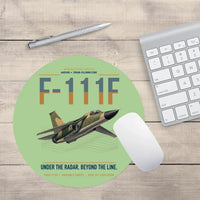 Thumbnail for F-111F Aardvark design on light green round mouse pad