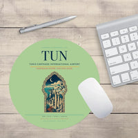 Thumbnail for Tunis-Carthage International Airport (TUN) design on light green round mouse pad