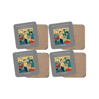 Thumbnail for The Youngest License - Designed Coasters design on gray 4-pieces-set