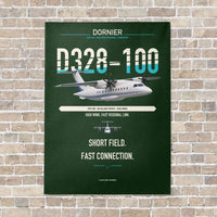 Thumbnail for Dornier D328-100 vertical canvas print - no frame - dark green background