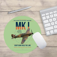 Thumbnail for Hawker Hurricane Mk I design on light green round mouse pad