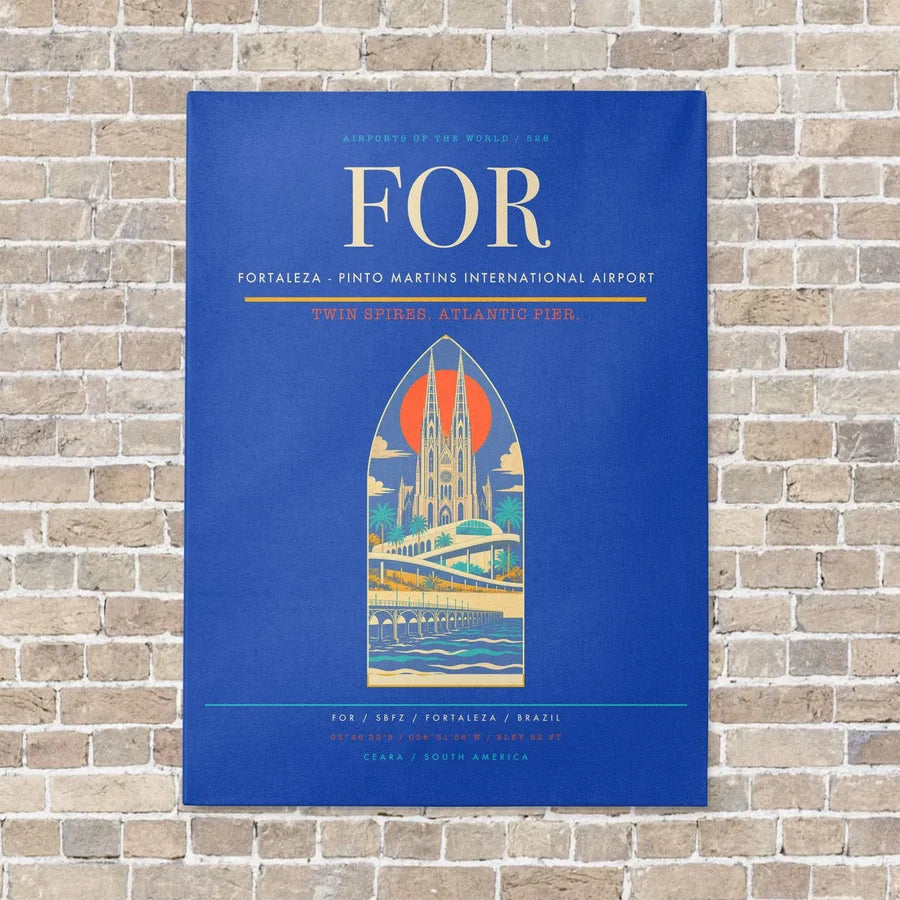 Fortaleza - Pinto Martins International Airport FOR - Canvas No Frame - Blue