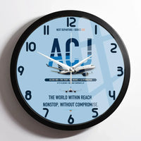 Thumbnail for Airbus ACJ330neo / exact ACJ330-800 design on light blue framed wall clock