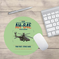 Thumbnail for Boeing AH-64E Apache Guardian design on light green round mouse pad