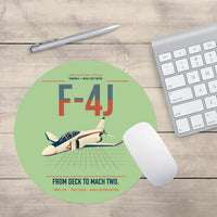 Thumbnail for F-4J Phantom II design on light green round mouse pad