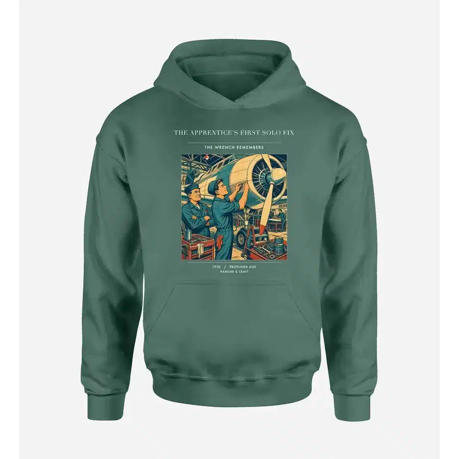 VINTAGE G4173 - The Apprentice's First Solo Fix - Premium Hoodie design on green premium