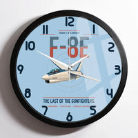 Thumbnail for F-8E Crusader design on light blue framed wall clock