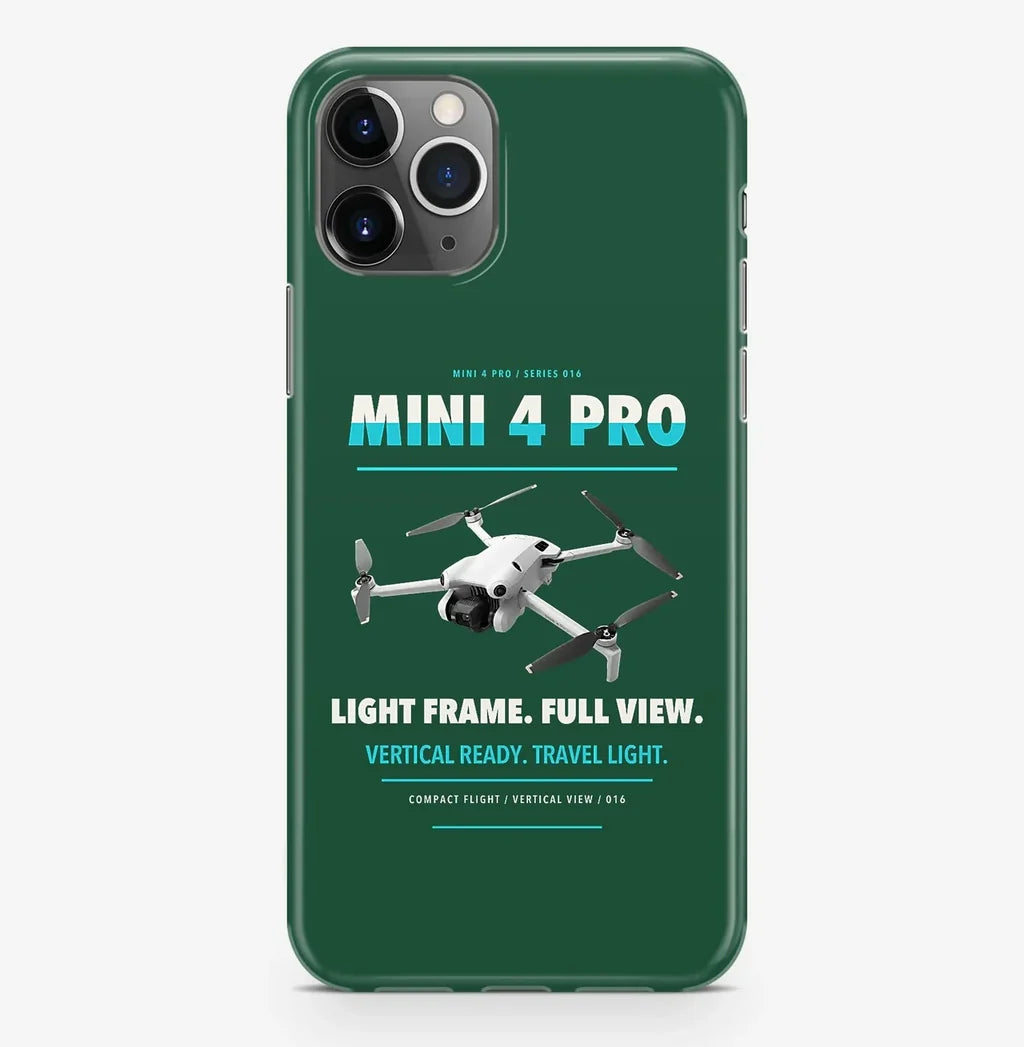 DJI Mini 4 Pro Case ProMax design on dark green iphone case promax