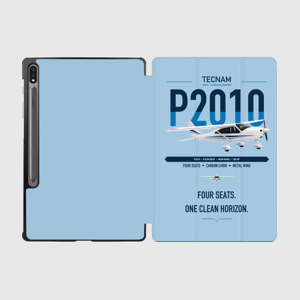 Tecnam P2010 design on light blue samsung tablet tablet case