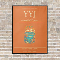 Thumbnail for Victoria International Airport YYJ - Canvas Framed - Orange