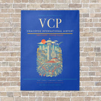 Thumbnail for Viracopos International Airport VCP - Canvas No Frame - Blue