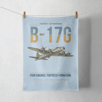 Thumbnail for B-17G Flying Fortress design on light blue towel