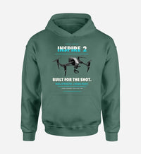 Thumbnail for DJI Inspire 2 design on green hoodie single side