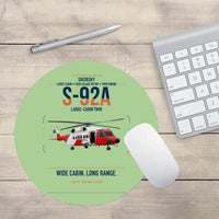 Thumbnail for Sikorsky S-92A design on light green round mouse pad