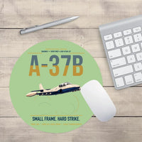 Thumbnail for A-37B Dragonfly design on light green round mouse pad