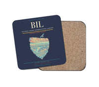 Thumbnail for Billings Logan International Airport BIL Coaster 1-Piece - Navy Blue