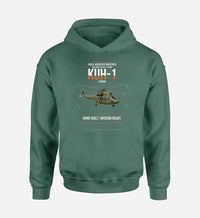 Thumbnail for Korea Aerospace Industries KUH-1 Surion design on green double-side hoodie, single-side print