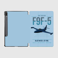 Thumbnail for F9F-5 Panther design on light blue samsung tablet tablet case