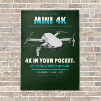 Thumbnail for DJI Mini 4K vertical canvas print - no frame - dark green background