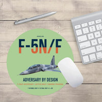 Thumbnail for F-5N F Adversary design on light green round mouse pad